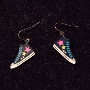 SALE! Black hi-top earrings